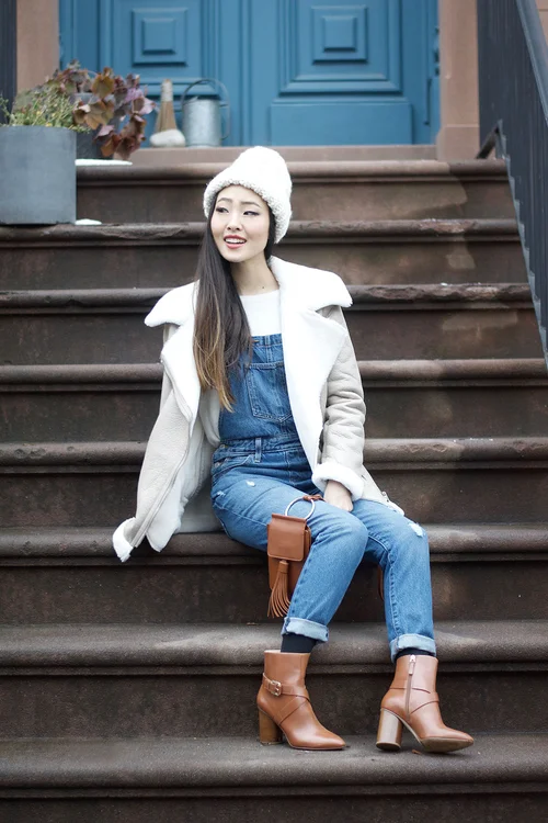 Winter overalls cheap outfit